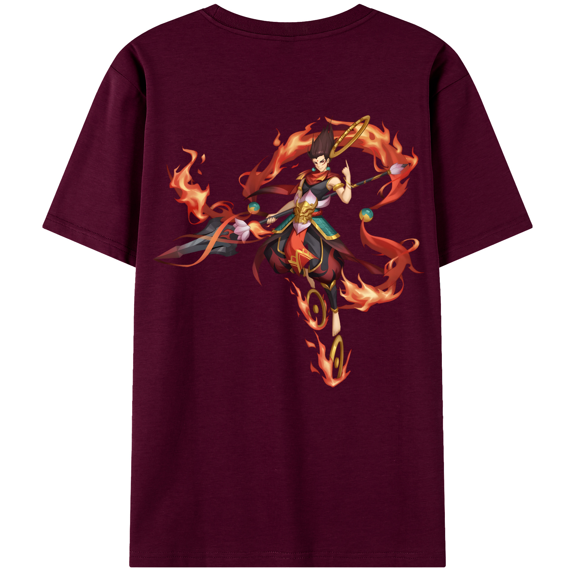 （画像用） Ne Zha 2 ナタ 魔童の大暴れ レディース半袖Tシャツ(バックプリント)